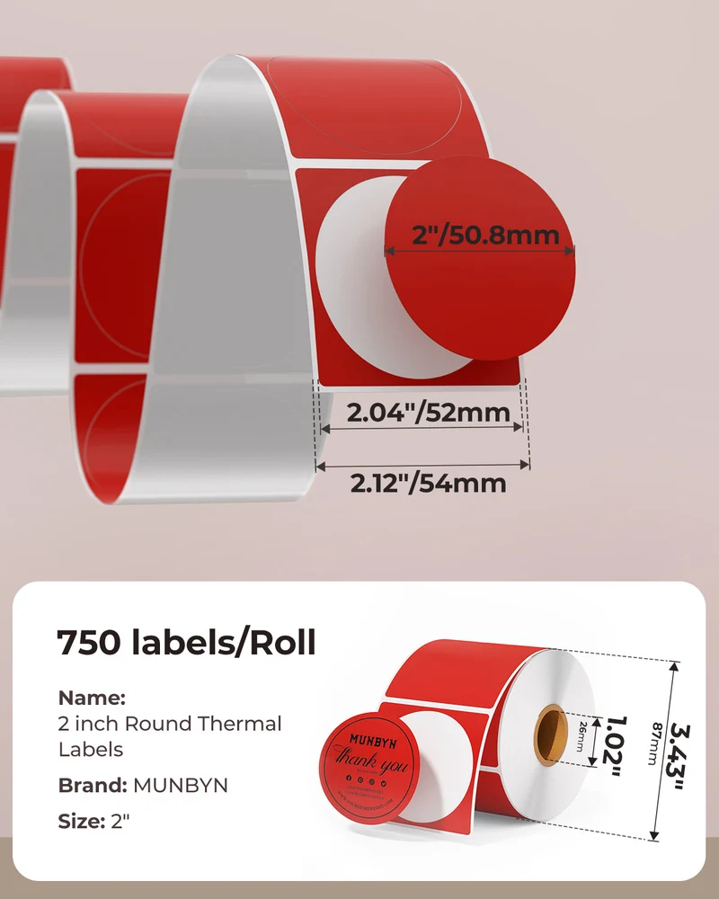 MUNBYN Bäckerei Branding Etiketten-Kit für Individuelle Verpackung