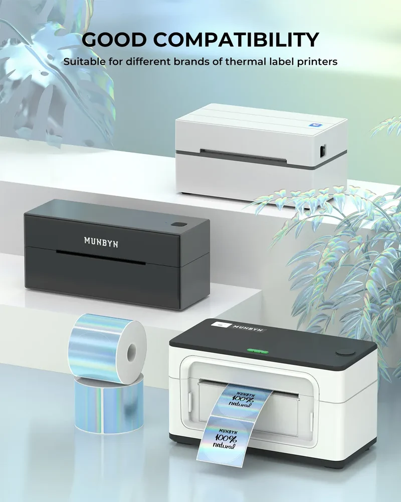 MUNBYN 2" holografische Thermoetiketten für Produktverpackung