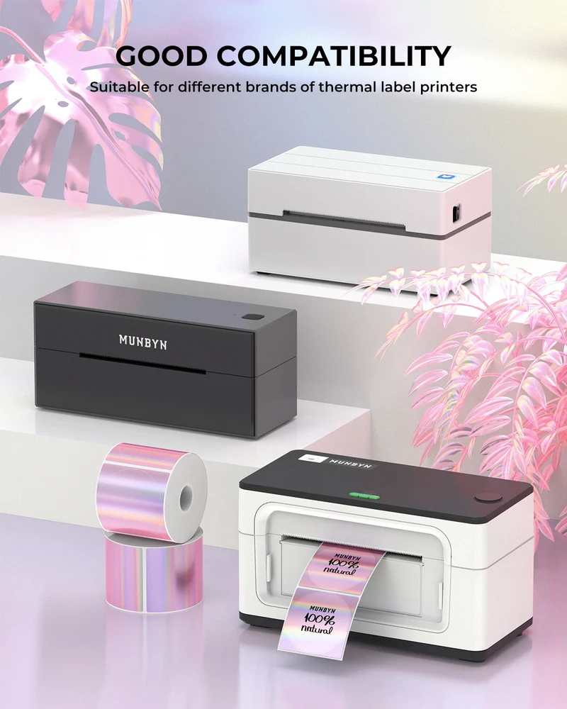 MUNBYN 2" holografische Thermoetiketten für Produktverpackung