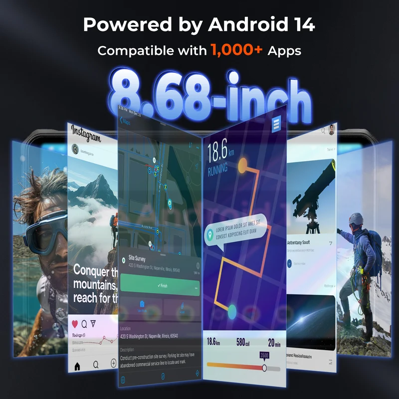 MUNBYN ILT03 robustes Android Tablet für Outdoor-Einsätze