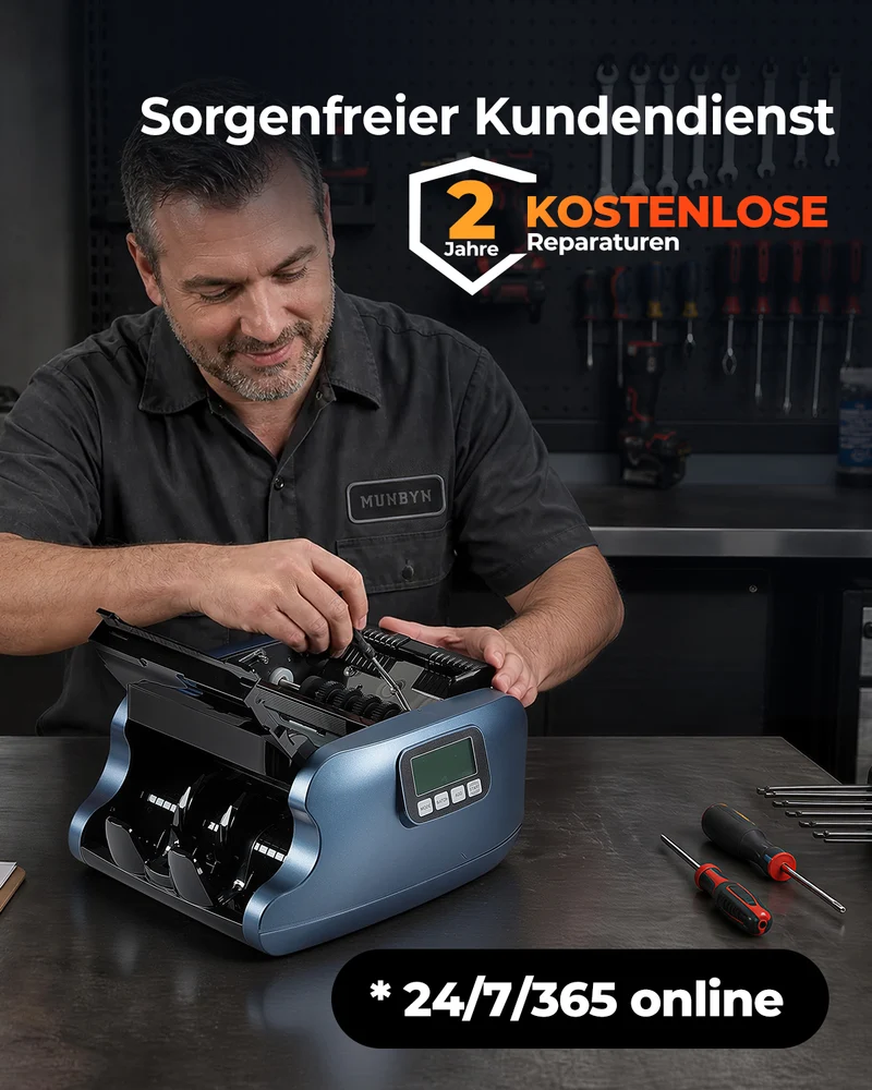 MUNBYN IMC22 Geldzählmaschine für gemischte Stückelungen