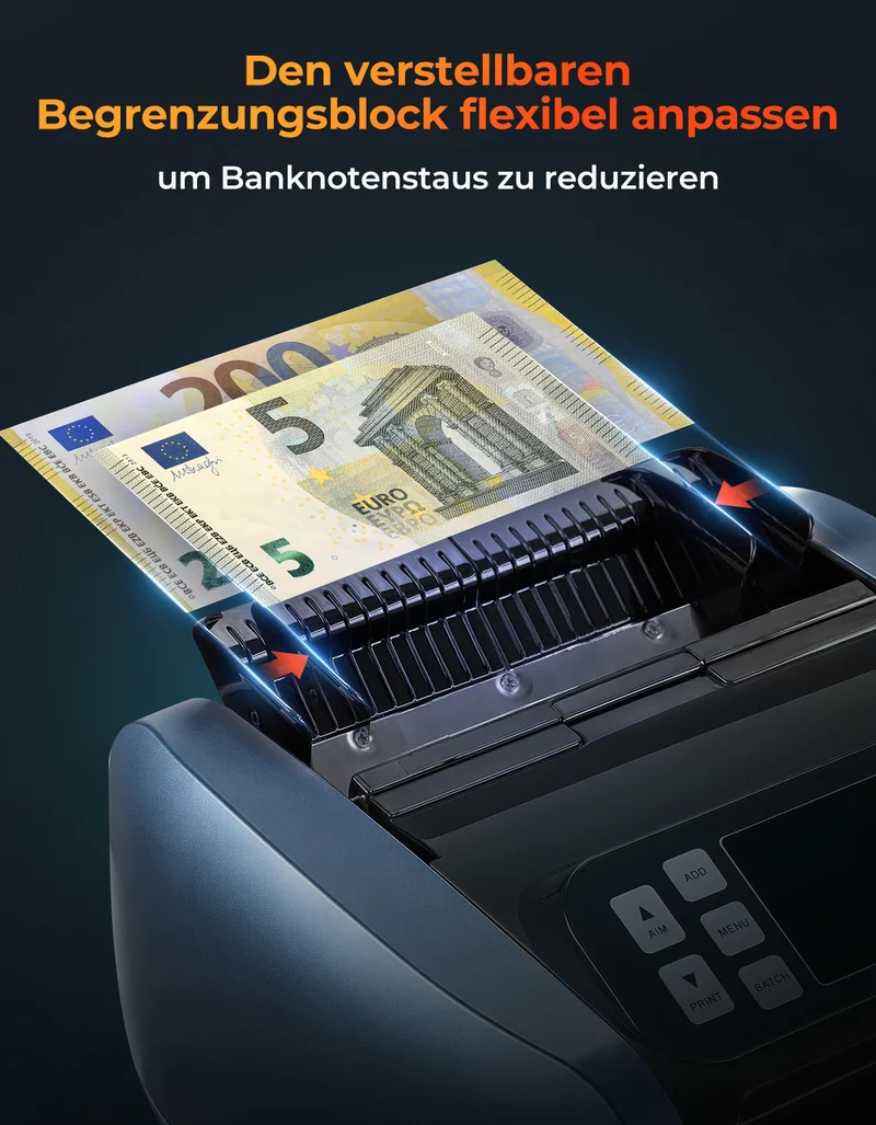 MUNBYN IMC22 Geldzählmaschine für gemischte Stückelungen