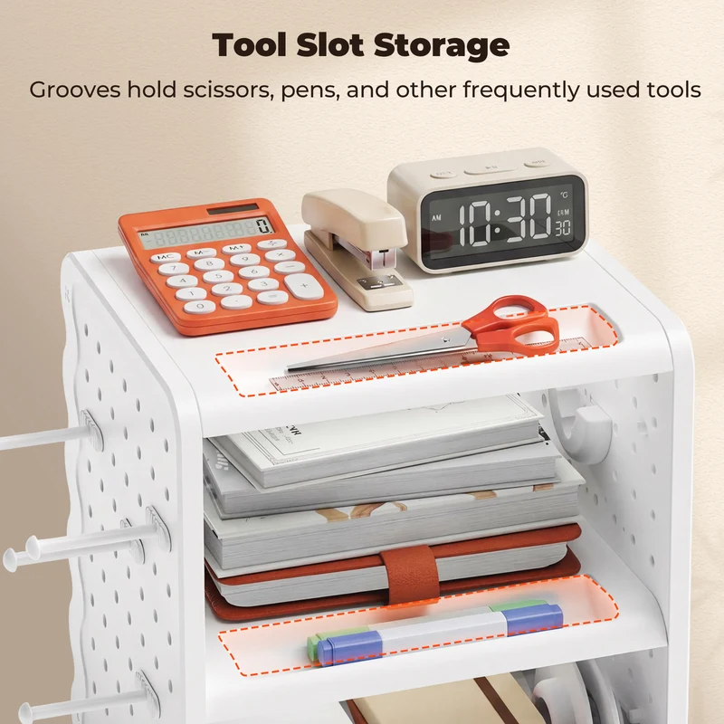 MUNBYN ILH03 5-in-1 Etikettenhalter und Schreibtisch-Organizer