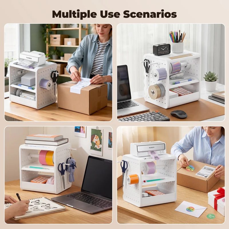 MUNBYN ILH03 5-in-1 Etikettenhalter und Schreibtisch-Organizer
