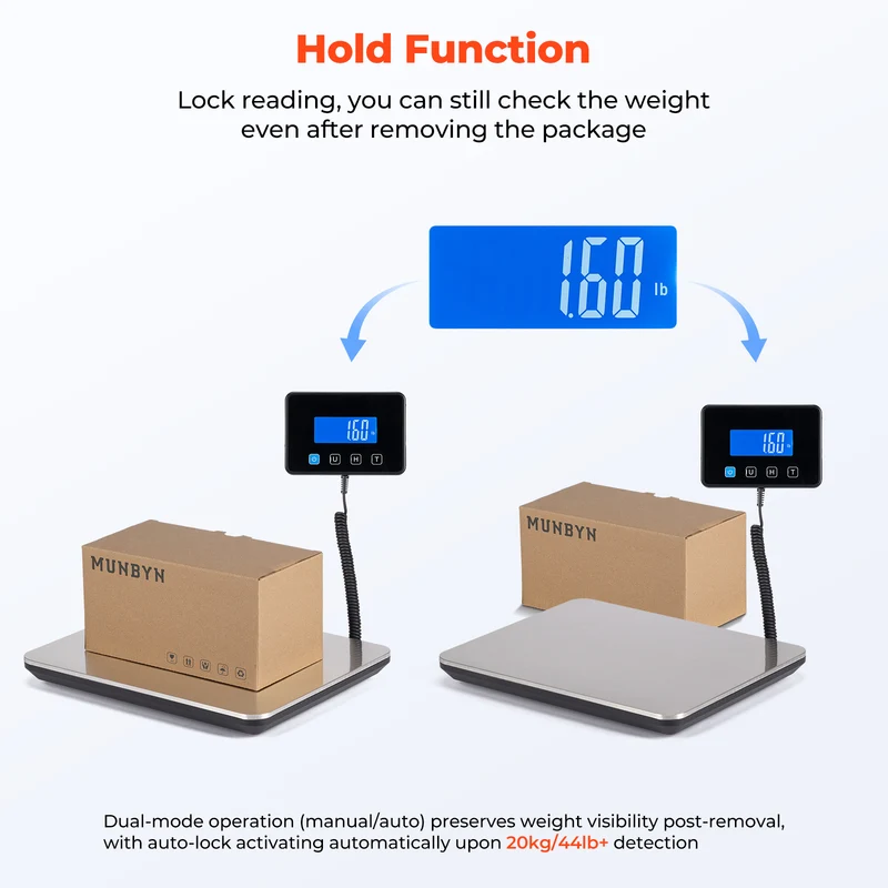 MUNBYN IPS03 200kg digitale Paketwaage für schwere Pakete