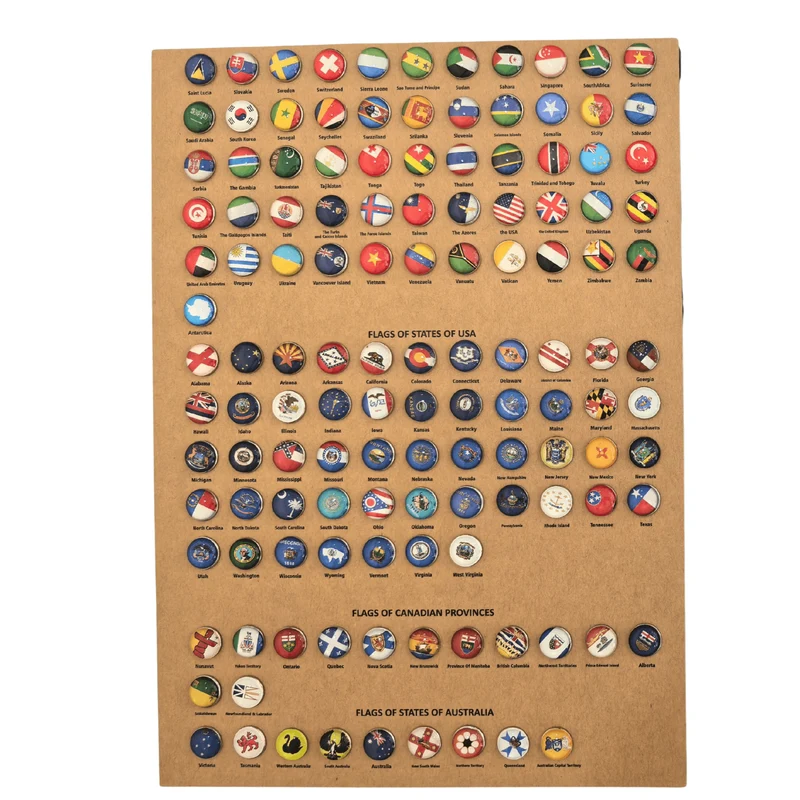 288 FlaggenPins für Deine Weltkarte