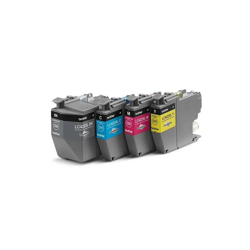 Pack encres Brother LC422XLVAL cartouches d'origine - Noir & Couleurs - LC422XLVAL