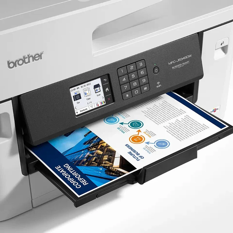 Brother - Imprimante multifonction 4-en-1 Jet d'encre | Couleur | Wi-Fi | A3 - MFC-J5345 DW