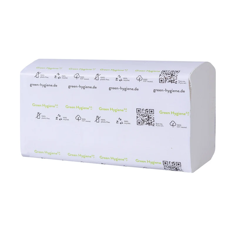 Falthandtücher, N-Falz, 2-lagig, 20,8 x 24,00 cm, 3000 Blatt, Recycling, FSC Recycled 100%, NC-COC-029450