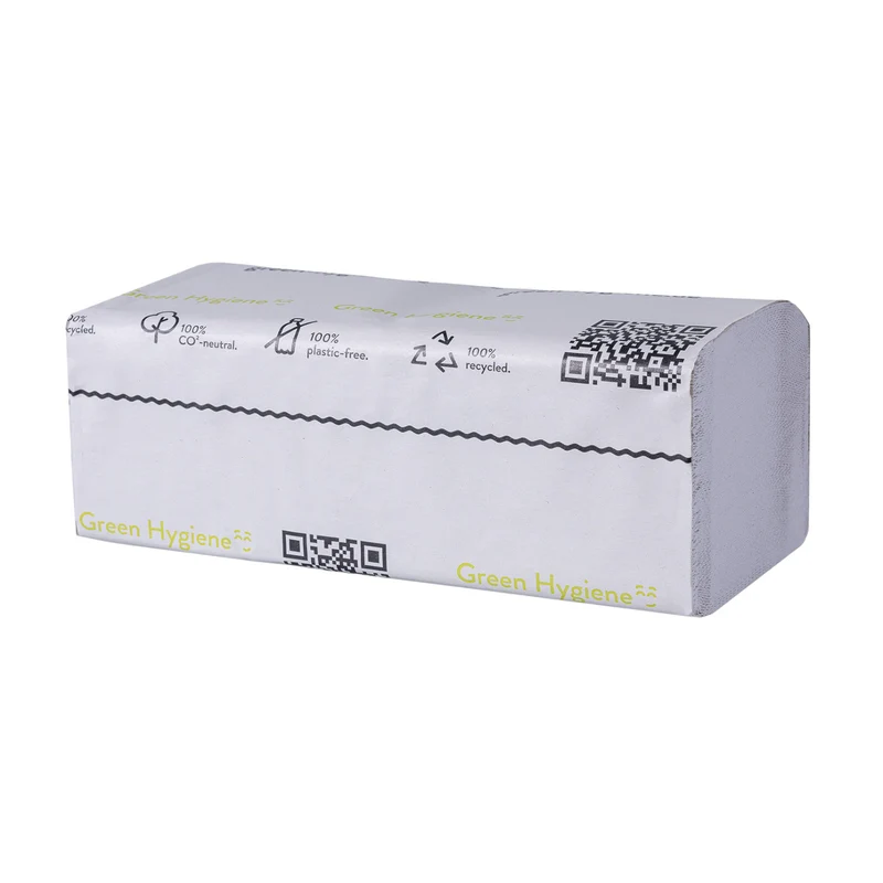 Falthandtücher, V-Falz, 2-lagig, 25,00 x 23,00 cm, 4000 Blatt, Recycling, FSC Recycled 100%, NC-COC-029450