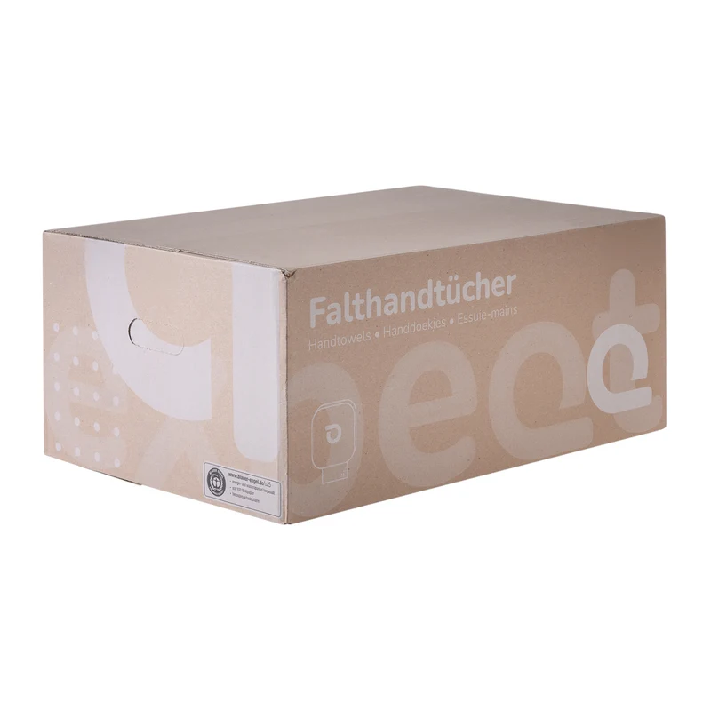 Falthandtücher, V-Falz, 1-lagig, 25,00 x 23,00 cm, 5000 Blatt, RC Krepp