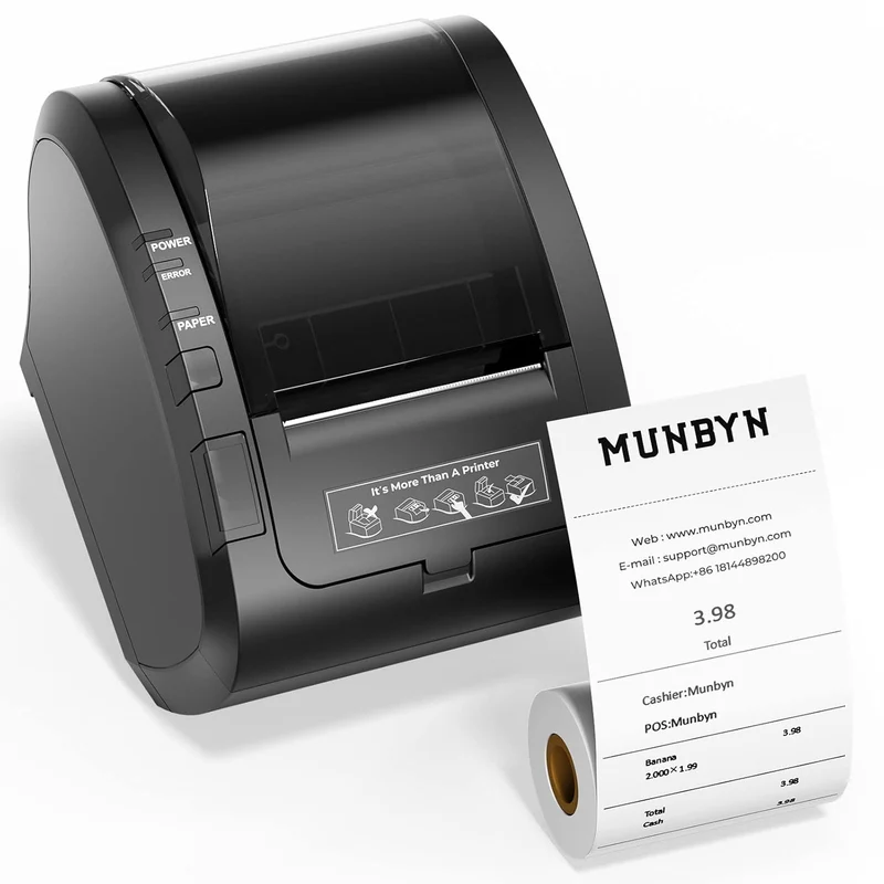 MUNBYN P047U 80mm USB Bondrucker für Restaurants und Geschäfte