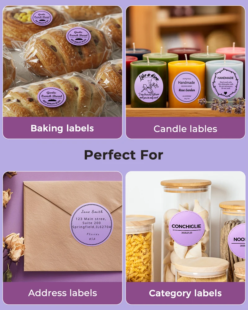 MUNBYN 3" Round Thermal Labels for Product, Logo and Multi-Purpose Use