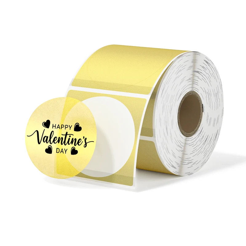 MUNBYN 2" Glitter Thermal Labels for Logo and Packaging Stickers