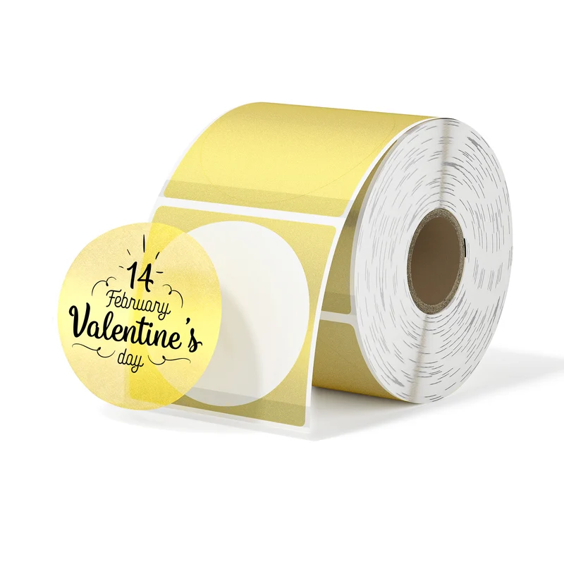 MUNBYN 2" Glitter Thermal Labels for Logo and Packaging Stickers