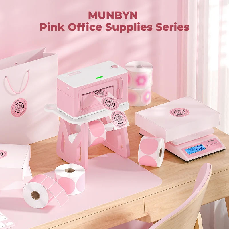 MUNBYN ILH02 3-in-1 Label Holder for Printer and Roll Storage