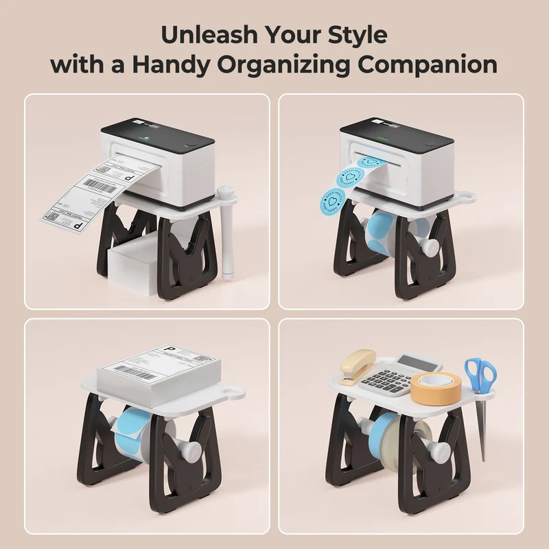MUNBYN ILH02 3-in-1 Label Holder for Printer and Roll Storage