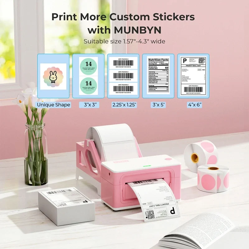 MUNBYN RW941BP 300 DPI Bluetooth Thermal Label Printer