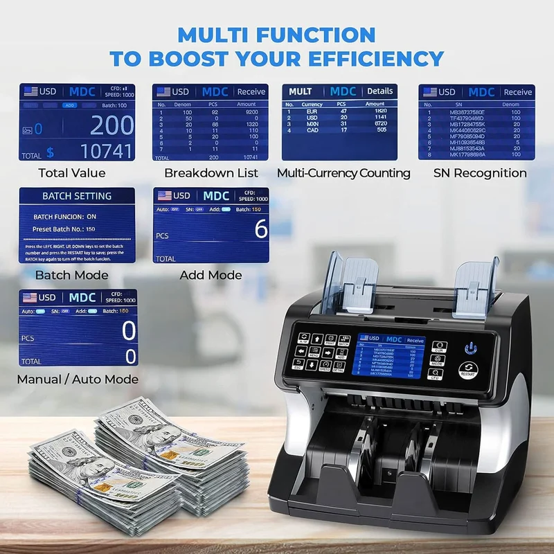 MUNBYN IMC01 Mixed-denomination Money Counter