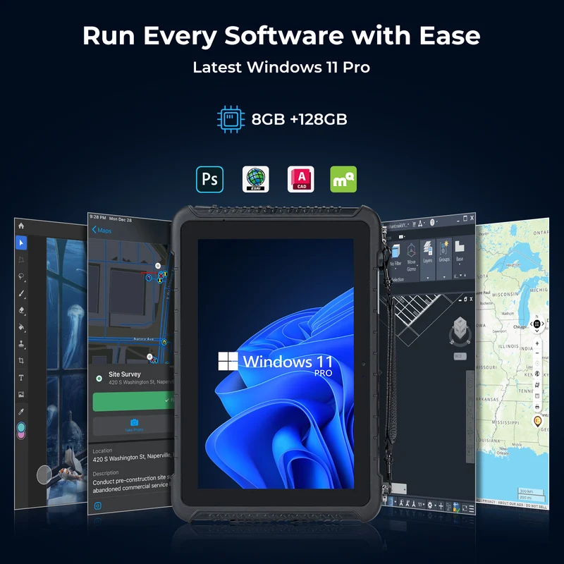 MUNBYN IRT08 Rugged Tablet for Field and Warehouse Work