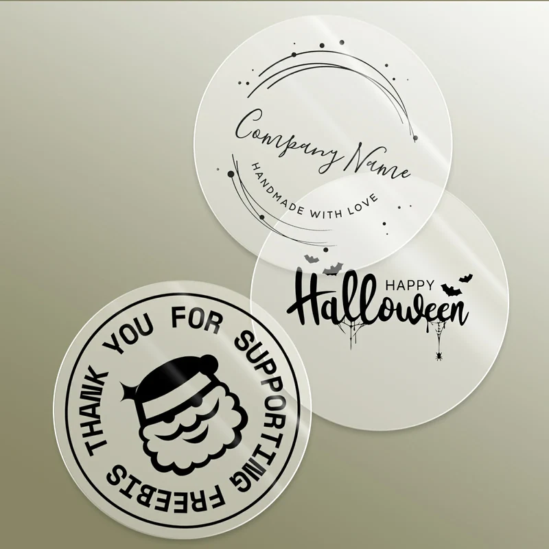 MUNBYN 2" Clear Direct Thermal Labels for Logos and Packaging