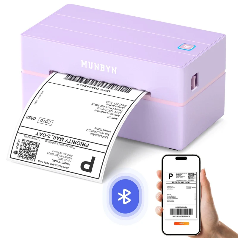 MUNBYN RW130B Bluetooth Thermal Label Printer
