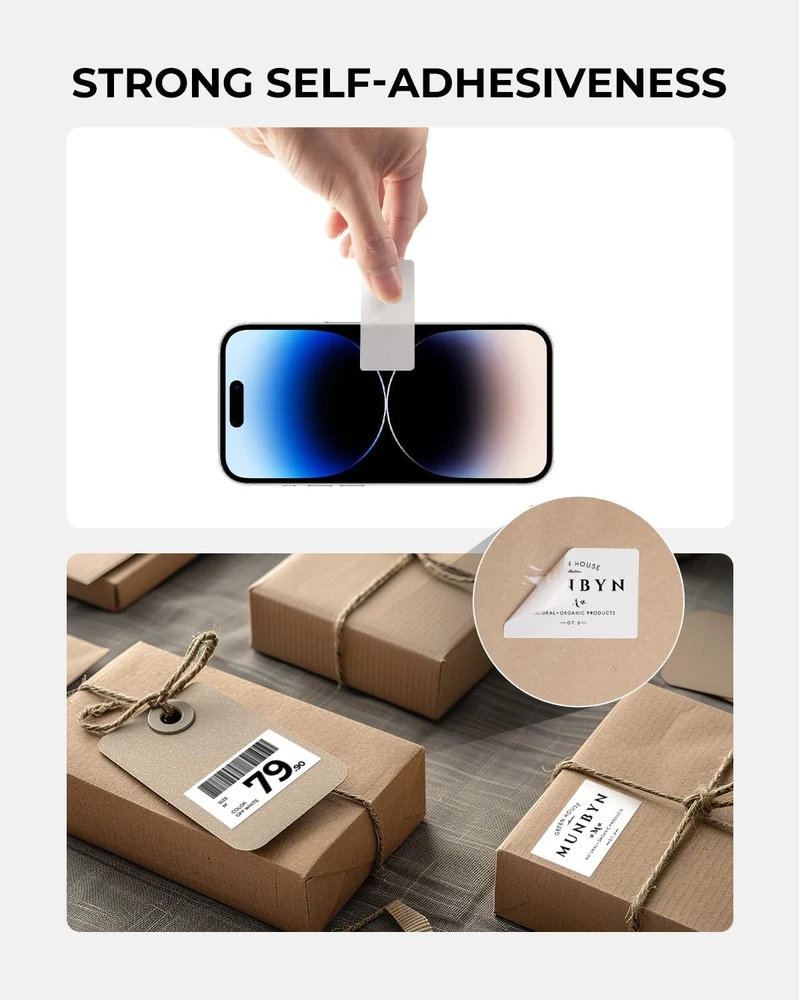 MUNBYN 2.25" x 1.25" Rectangle Thermal Labels for Barcode and Address Labels
