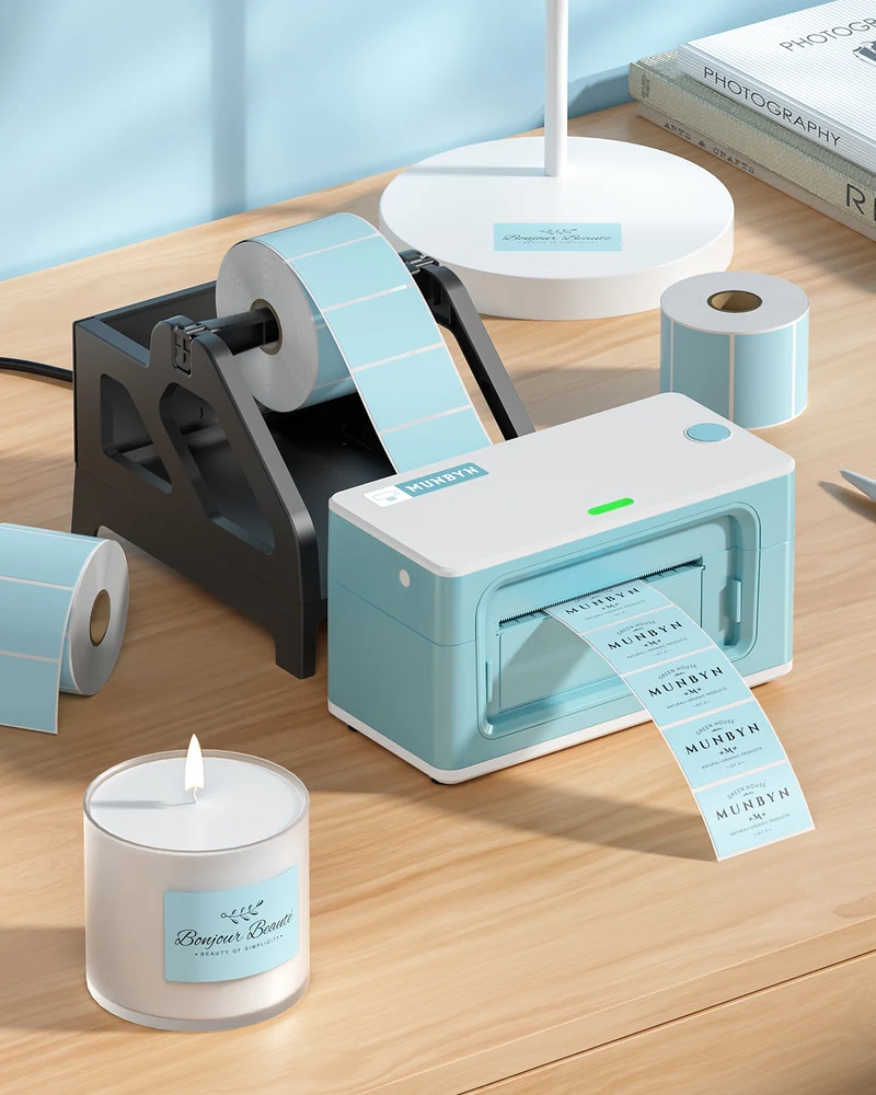 MUNBYN 2.25" x 1.25" Rectangle Thermal Labels for Barcode and Address Labels
