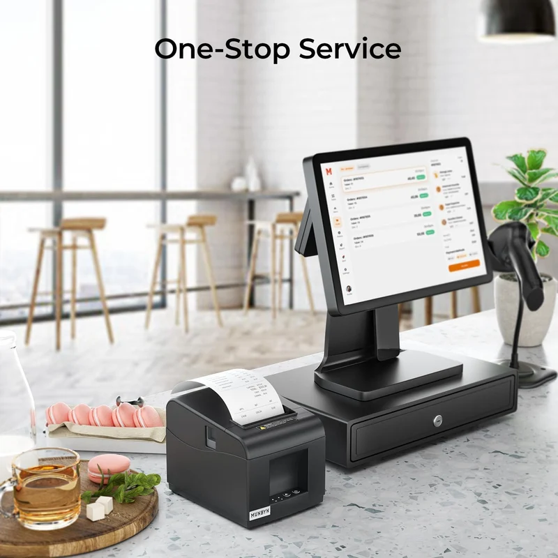 MUNBYN P072 80mm Bondrucker mit Auto-Cutter für POS-Systeme