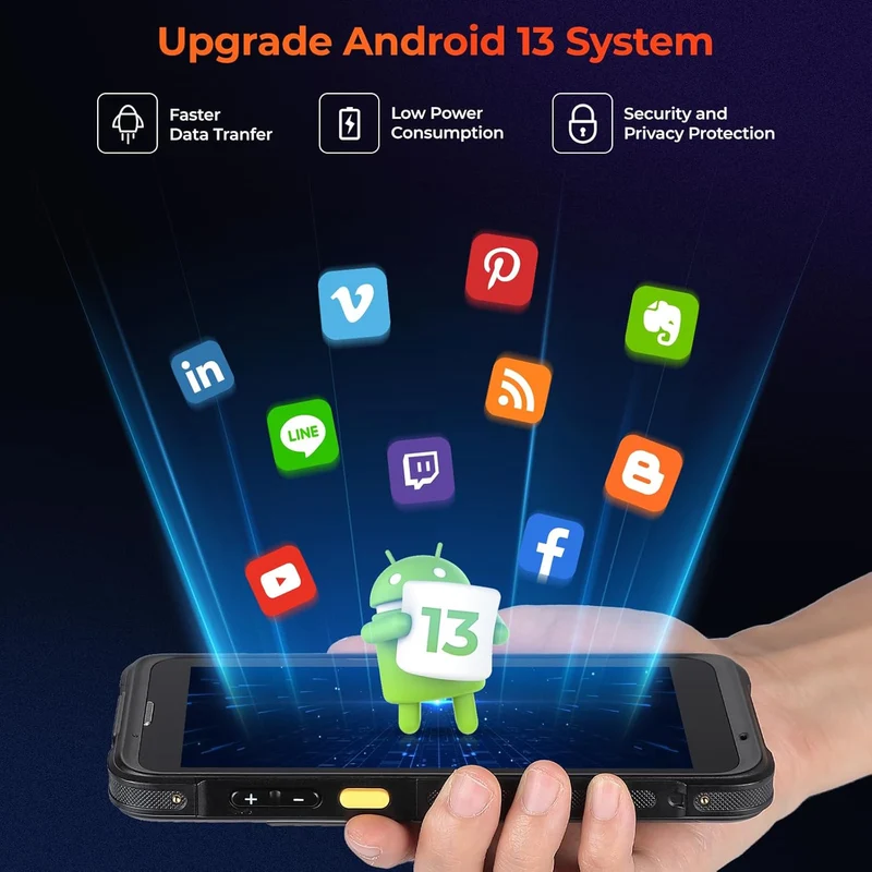 MUNBYN IPDA101P Android Barcode Scanner mit Pistolengriff