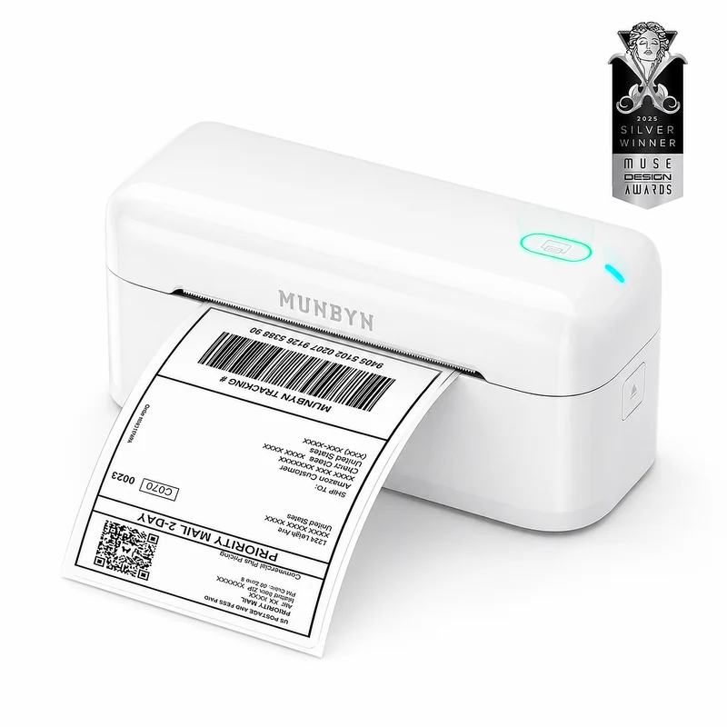 MUNBYN RW402B Bluetooth Thermodrucker für tägliche Versandetiketten