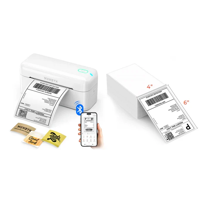 MUNBYN RW402B Bluetooth Thermodrucker für tägliche Versandetiketten