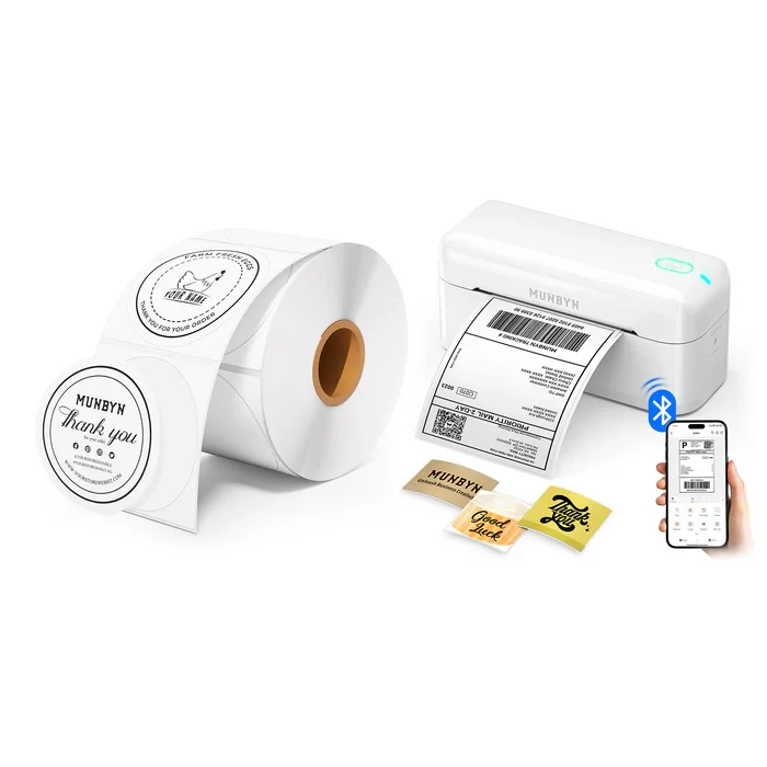 MUNBYN RW402B Bluetooth Thermodrucker für tägliche Versandetiketten