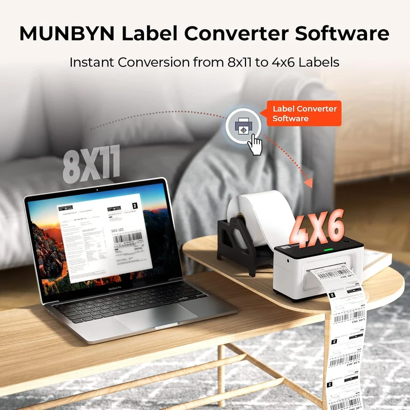 MUNBYN RW941B Bluetooth Thermodrucker Kit für hohen Versandbedarf