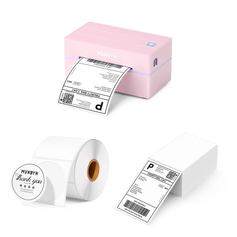 MUNBYN RW130B Bluetooth Thermodrucker Kit für Versand und einfache Etiketten
