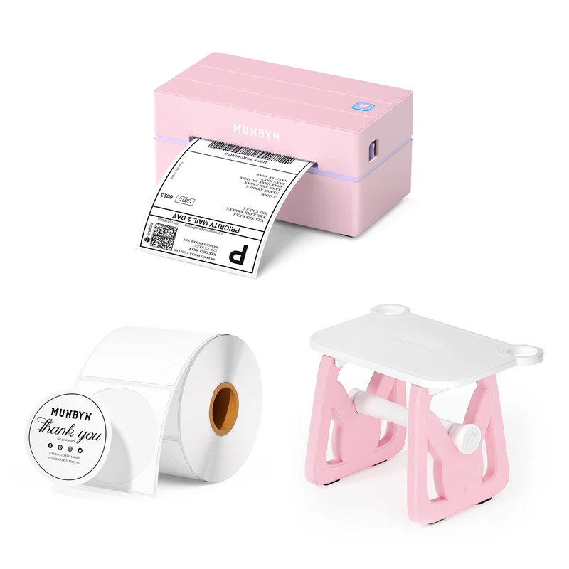 MUNBYN RW130B Bluetooth Thermodrucker Kit für Versand und einfache Etiketten