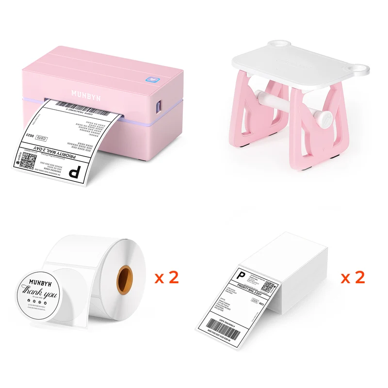 MUNBYN RW130B Bluetooth Thermodrucker Kit für Versand und einfache Etiketten