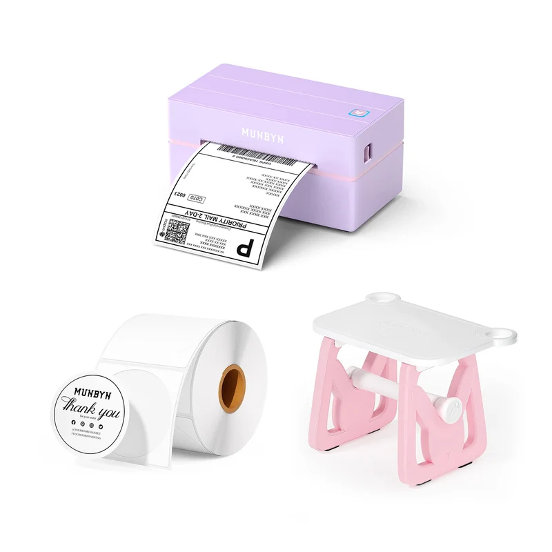 MUNBYN RW130B Bluetooth Thermodrucker Kit für Versand und einfache Etiketten