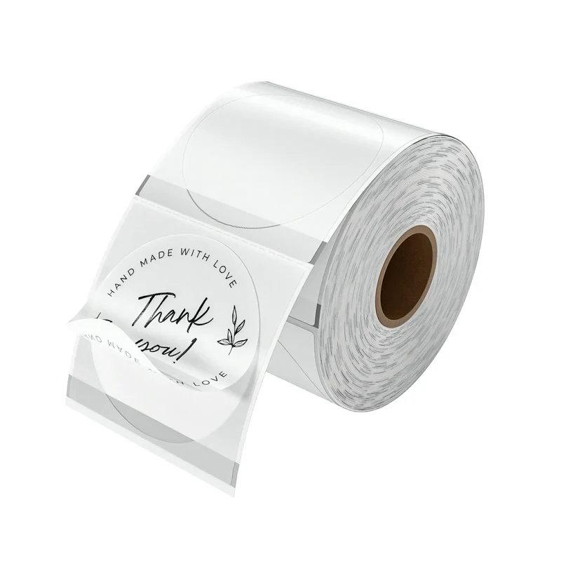 MUNBYN 2" transparente Thermoetiketten für Logos und Verpackung