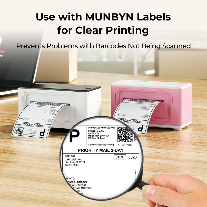 MUNBYN RW941B Bluetooth Thermodrucker für hohen Versandbedarf