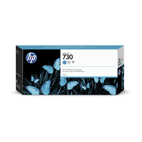 Cartouche d'encre d'origine HP 730 DesignJet cyan 300ml - P2V68A