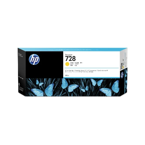 Cartouche d'encre d'origine HP 728 DesignJet jaune 300ml - F9K15A