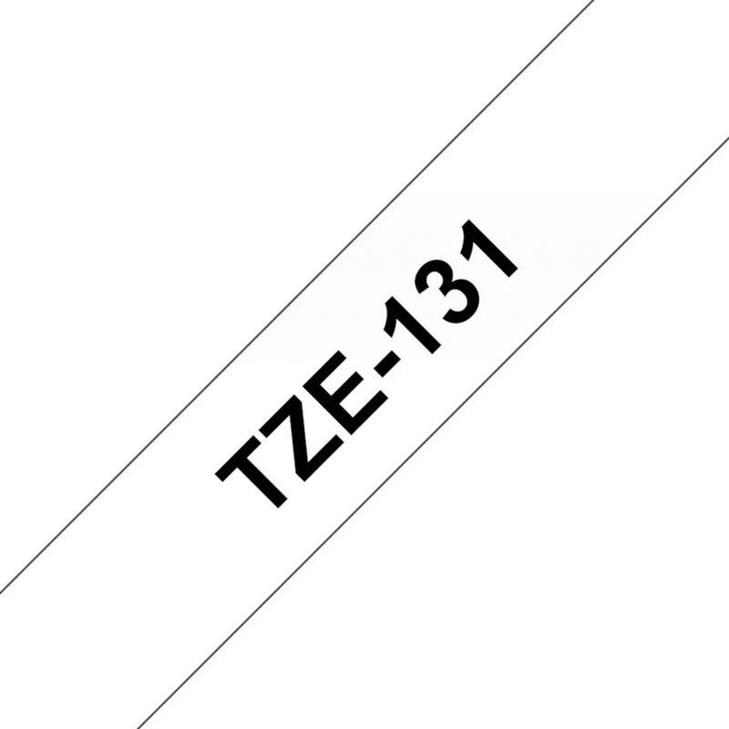 Cassette originale à ruban pour étiqueteuse Brother 12mm transparent - TZe-131
