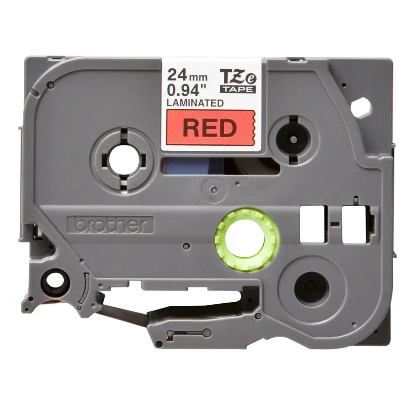 Cassette originale à ruban pour étiqueteuse Brother 24mm noir sur rouge - TZe-451