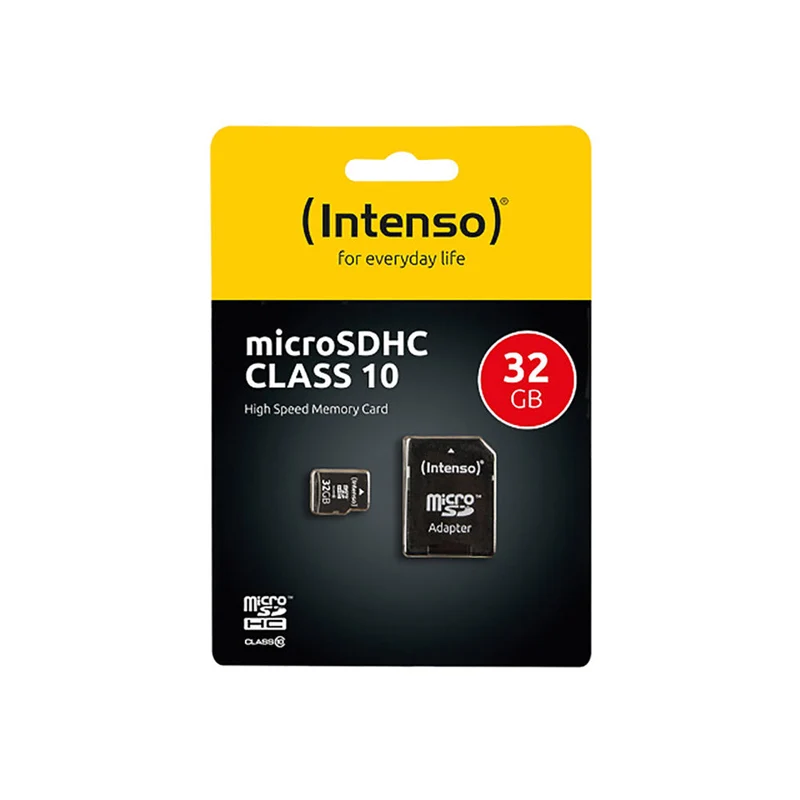 Carte Mémoire Micro SD 32Go Intenso avec adaptateur SD-SDHC - 3413480