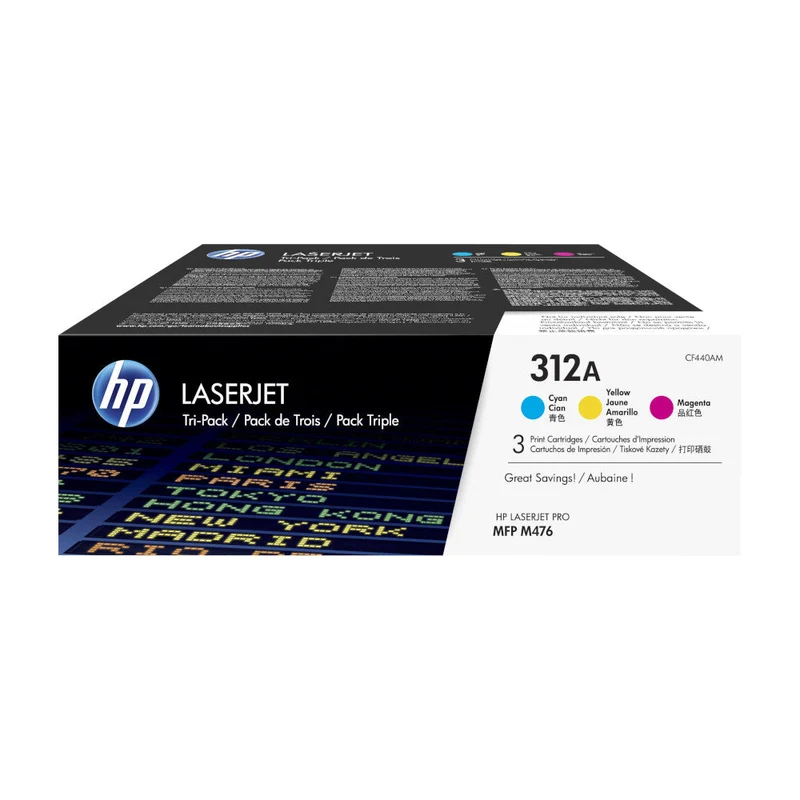 Multipack de cartouches de toner d'origine HP 312A Cyan - Magenta - Jaune - CF440AM