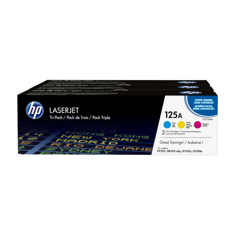 Multipack de cartouches de toner d'origine HP 125A Cyan - Magenta - Jaune - CF373AM