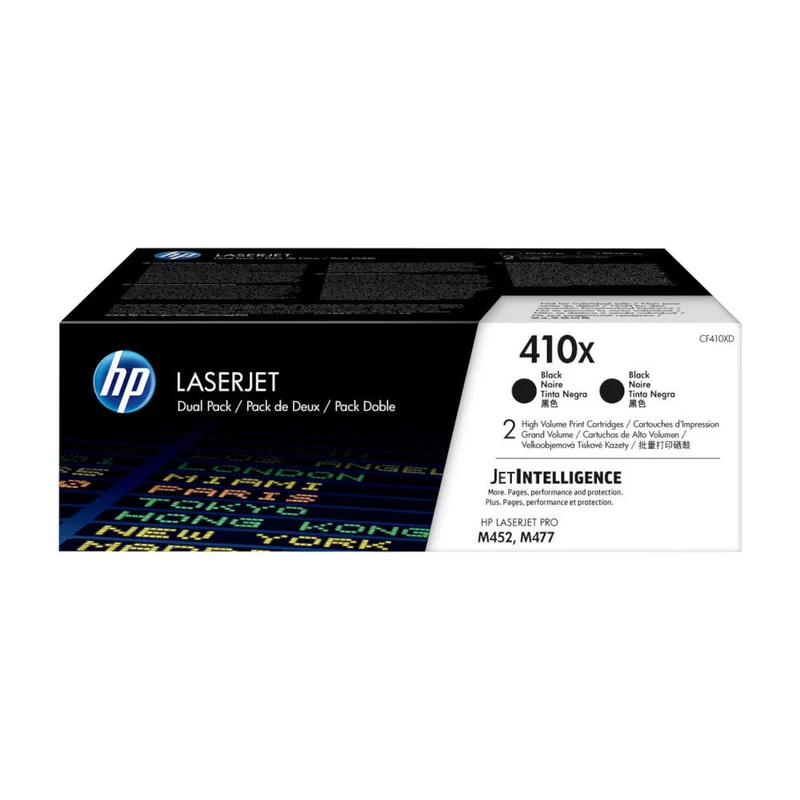 Pack de cartouches de toner d'origine HP 410X Noir - CF410XD