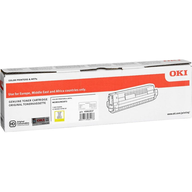 Cartouche de toner d'origine OKI Jaune - 45862837