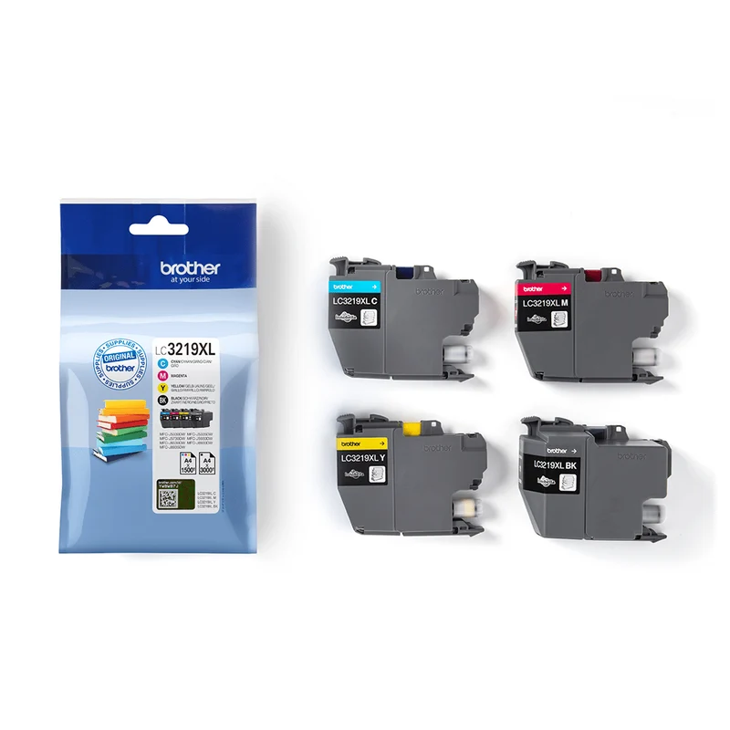 Pack de 4 cartouches d'encre d'origine Brother noir, cyan, magenta, jaune - LC-3219XLVALBP